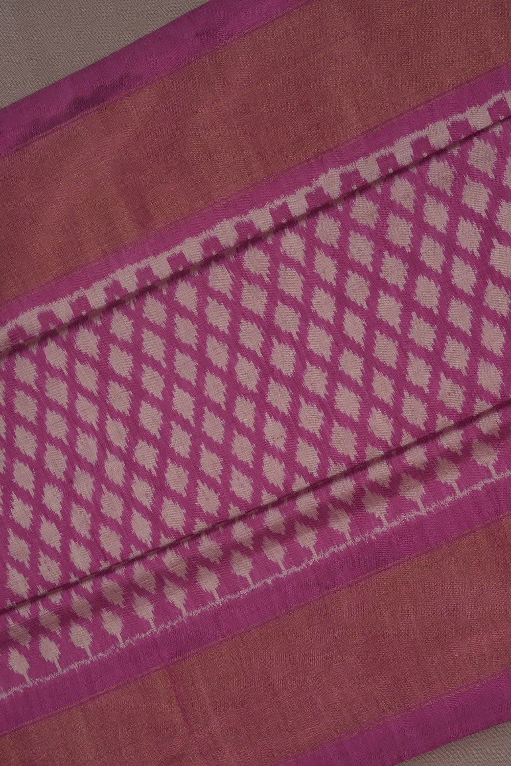 Image of Pochampally Ikat Silk Lavender Purple Saree